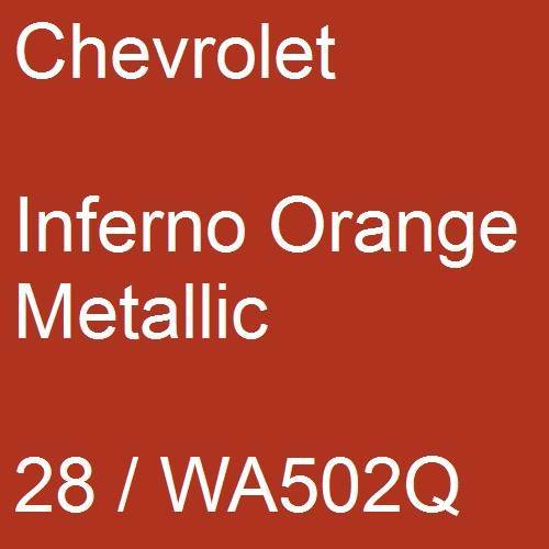 Chevrolet, Inferno Orange Metallic, 28 / WA502Q.